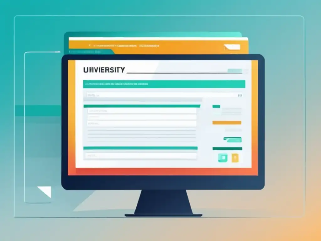 Examen universitario digitalizado con tecnología Tecnología en exámenes universitarios: pantalla futurista con interfaz digital y variedad de preguntas