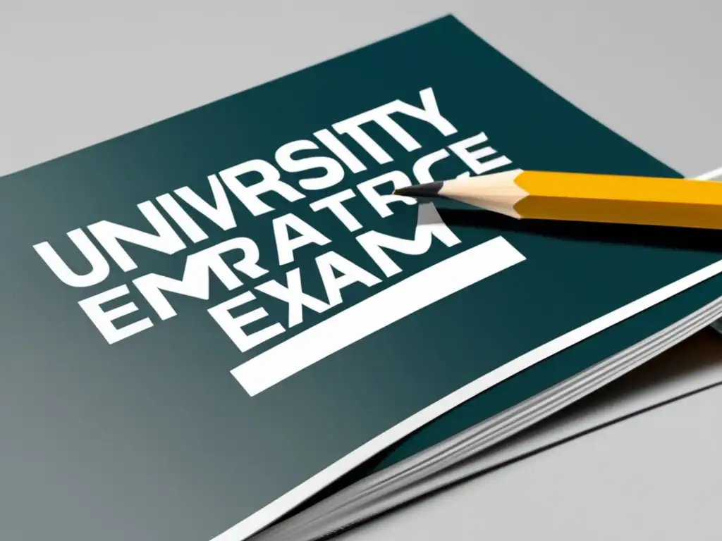 Examen de ingreso a la universidad Tips para aprobar admisión universitaria: examen con lápices y preguntas de opción múltiple, mano sobre una opción