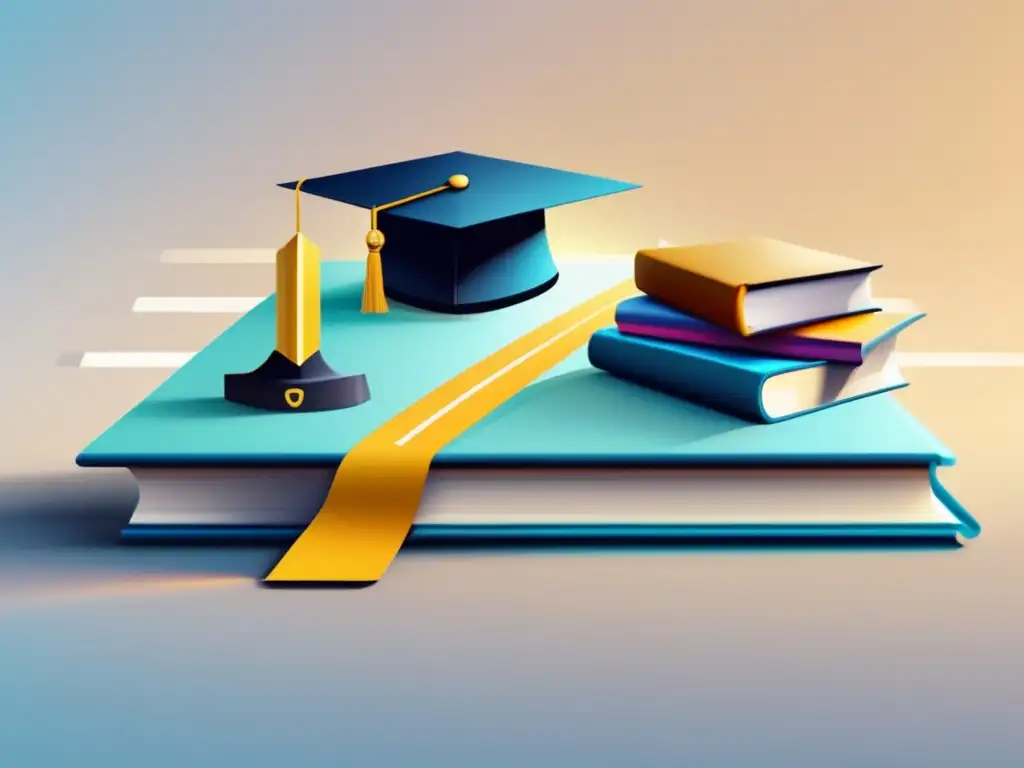 Camino dual: universidad online y física Transferencias universidades online y presenciales: imagen 8k detallada con estilo minimalista y moderno, simbolizando la convergencia de dos caminos académicos con símbolos y representaciones de universidades físicas y virtuales