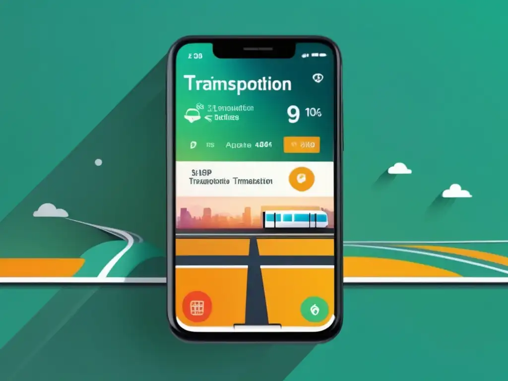 Pantalla moderna de app de transporte eficiente Transporte universitario eficiente fuera del campus con app de transporte moderna y sofisticada