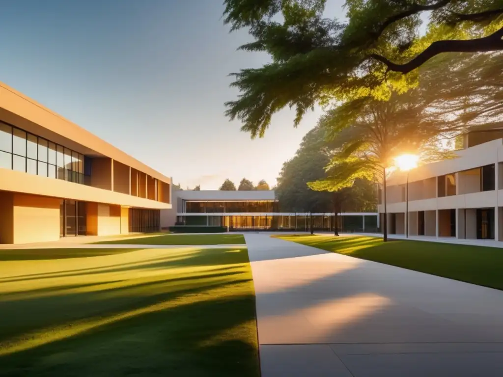 Universidad moderna al atardecer Universidad moderna al atardecer - Impacto rankings universitarios en admisiones