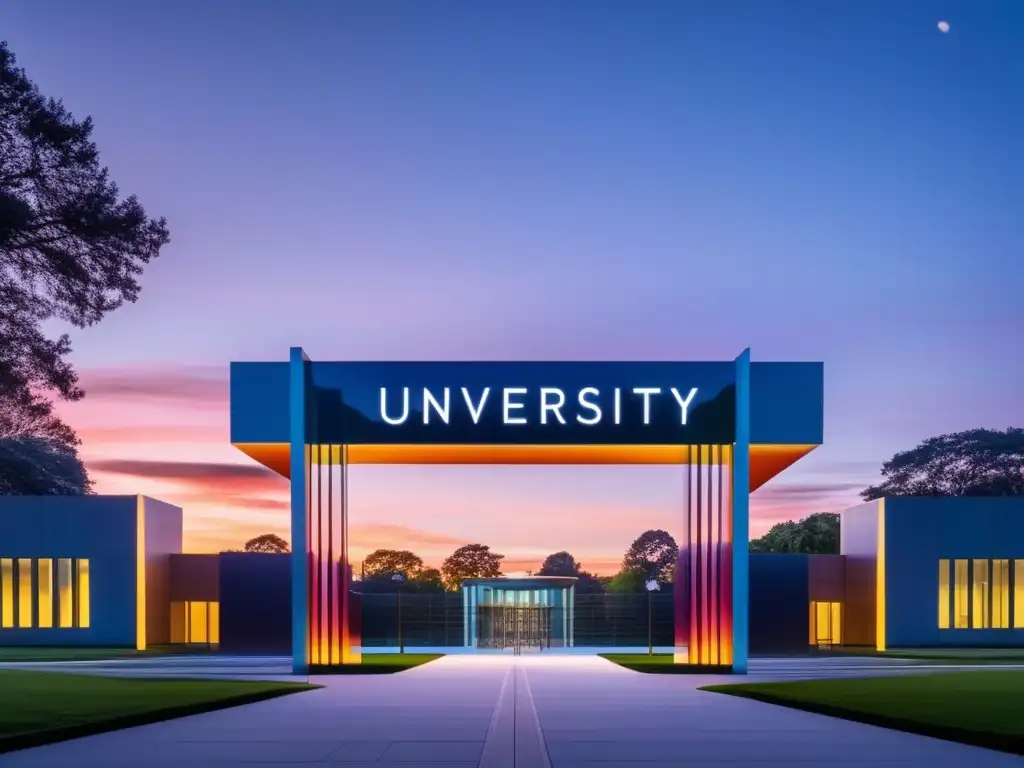 Universidad segura y profesional al atardecer Universidad segura: Manejo seguro de información personal universitaria