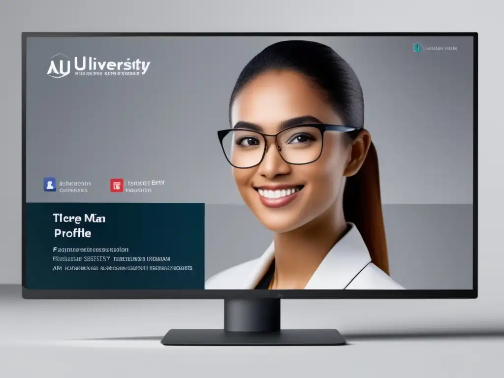 Perfil de admisiones personalizado para candidato universitario Ventajas IA en admisiones universitarias: imagen 8k ultradetallada de interfaz AI futurista, personalizada y sofisticada