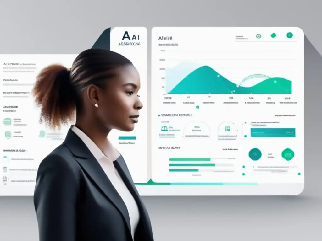 AI optimiza admisiones universitarias Ventajas de la IA en admisiones universitarias - Interfaz AI sofisticada analiza perfiles de candidatos, mejora selección y reduce sesgos