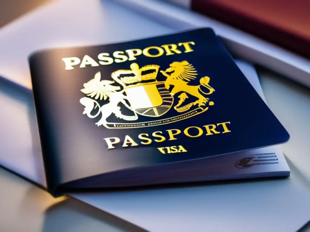 Visa de estudiante en pasaporte Visa estudiantil internacional con requisitos y detalles elegantes